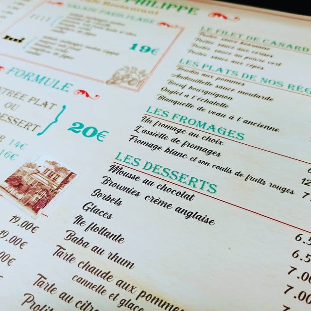 Création et impression offset de sets de table pour le restaurant « Le Louis Philippe »